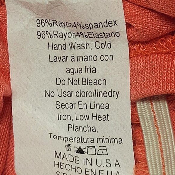 𝅺CORAL Ruched V Neck Low Back Mini Dress Size M  Size L - NWOT - Picture 6 of 7